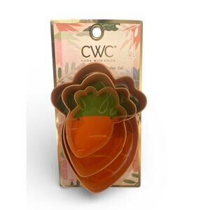 CWC (Cook With Color) 3 Piece Carrot Cookie Cutter Set